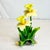 Hollywood Regency Mid-Century Italian Capodimonte Style Porcelain Yellow Daffodil Decorative Object For Sale - Image 3 of 11