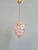 Bauhaus Art Deco Skyscraper Pendant Light in Frosted Pink Glass, 1920s For Sale - Image 3 of 14