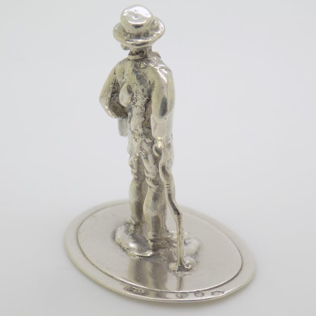1970s Vintage Silver 835 Country Gentleman Hunting Figurine, Netherlands, 1978 For Sale - Image 5 of 12