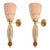 1990s Mid Century Modern Pink Murano Glass Sconces - Pair For Sale
