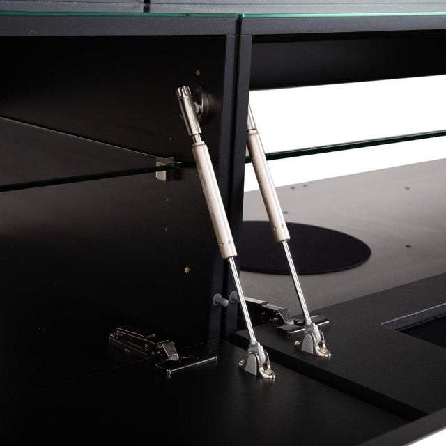 Glass Cocoon Sideboard with Glass Top and Mirror from Spectral For Sale - Image 7 of 16