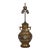 1900s Asian Etched Bronze & Champleve Enamel Urn Vase as Lamp For Sale