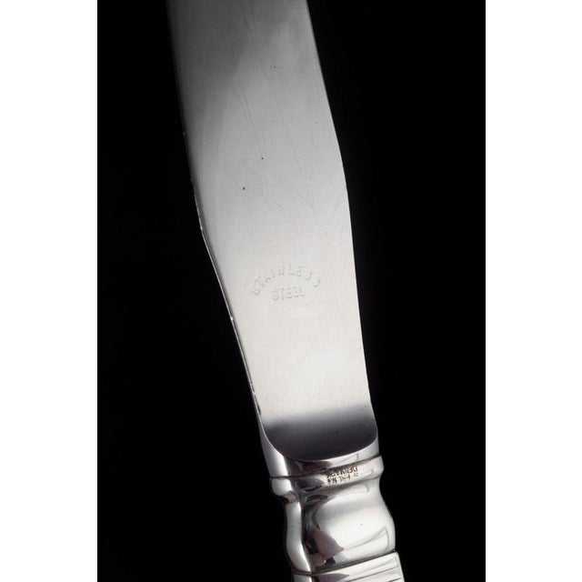 Dinner Knives Acadia / Blok. in Sterling Silver and Stainless Steel from Georg Jensen, 1930s, Set of 4 For Sale - Image 3 of 5