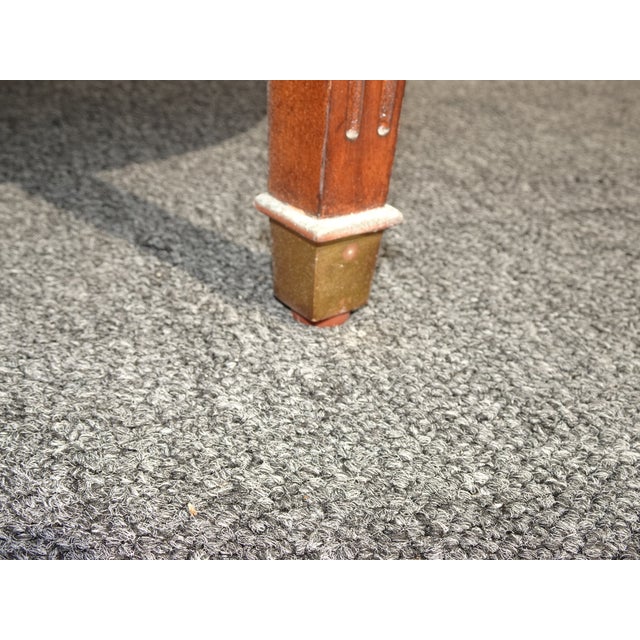 Vintage Woodbridge Furniture Co. Brown Round Side Table W Drawer Chairish