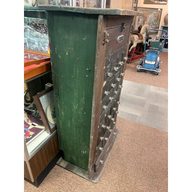Antique 24 Drawer Apothecary Hardware Store Cabinet One of a Kind For Sale - Image 6 of 12