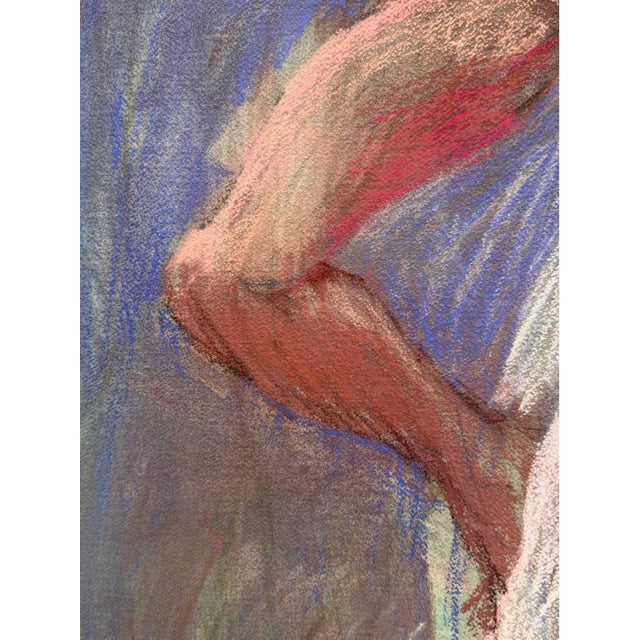 Mid-Century Modern Large Standing Figure Drawing on Paper Ruth Aizuss Migdal For Sale - Image 3 of 3