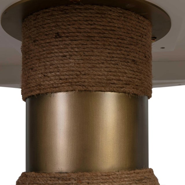Transitional Rishi Natural Rope Round Table For Sale - Image 3 of 8