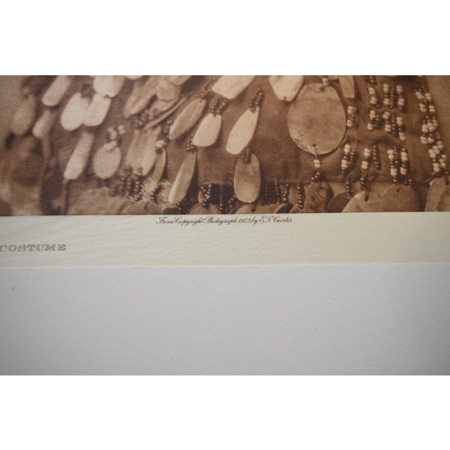 1920s Edward S. Curtis "Hupa Jumping Dance Costume" Vintage Photogravure on Gampi Tissue, Portfolio 13, 1924 For Sale - Image 5 of 8