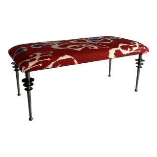 Vienne Batik Bench by Bourgeois Boheme Atelier For Sale