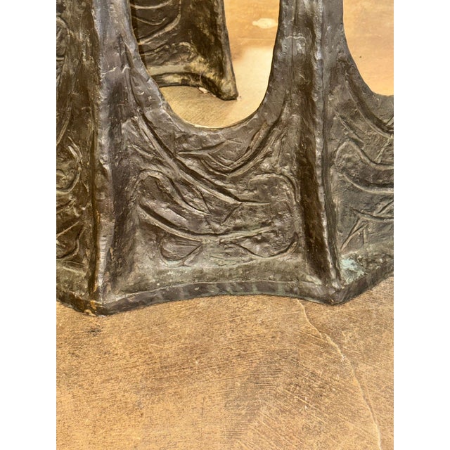 Late 20th Century Bronze Paul Evans Design Dining Table For Sale - Image 5 of 6