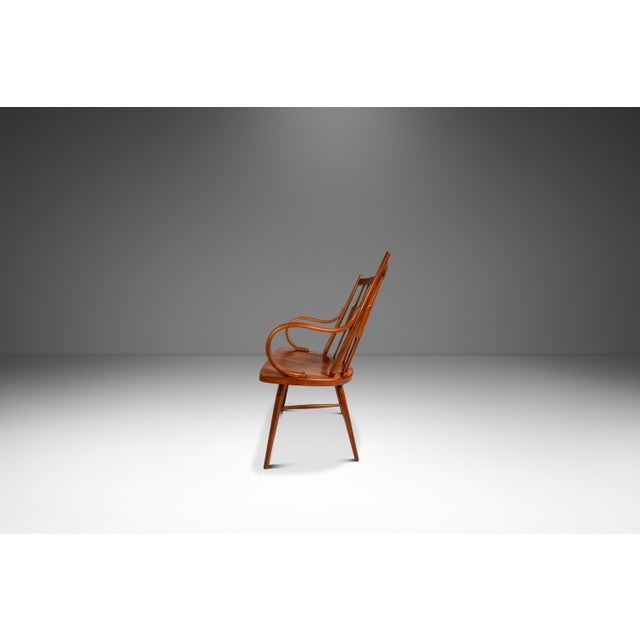 Brass Set of Two (2) Mid-Century Modern Windsor Centennial Chairs in Solid Walnut Attributed to Kipp Stewart for Drexel, Usa, C. 1960's For Sale - Image 8 of 18