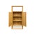 Light Brown Slatted Doors Display Storage Minimalist Zen Cabinet For Sale - Image 4 of 14