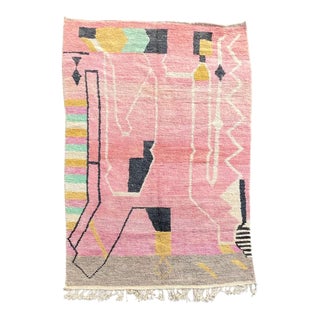 Vintage Pink Moroccan Area Rug For Sale