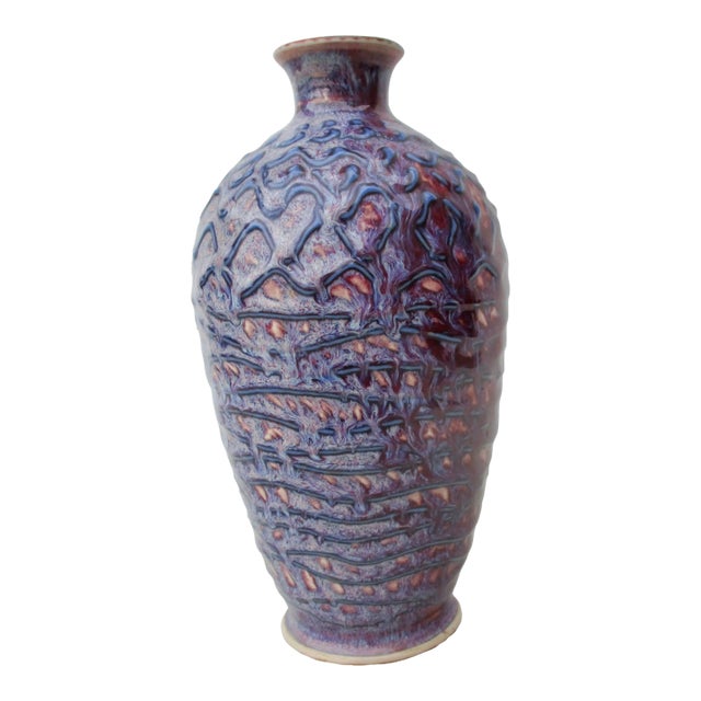 Studio Flambe Glaze Vase For Sale