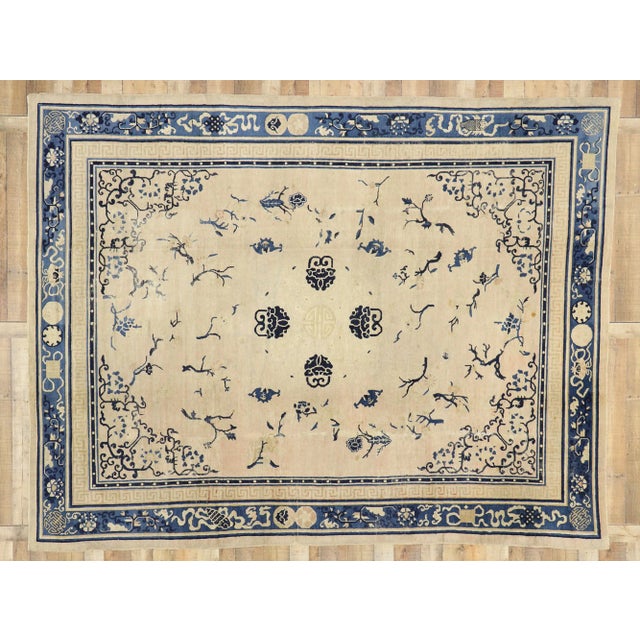 Antique Chinese Peking Rug - 08'09 X 11'05 For Sale In Dallas - Image 6 of 8