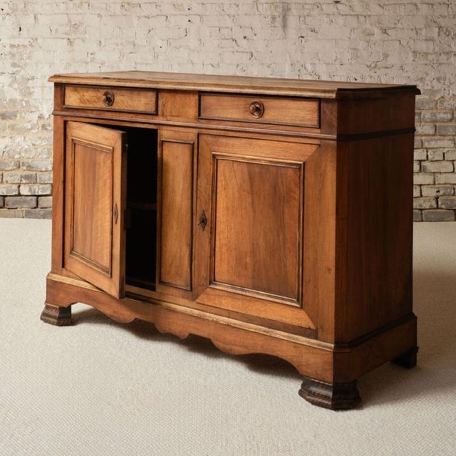 19th Century French Louis Philippe Walnut Server For Sale - Image 4 of 11