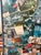 Blue Vintage 1970s European Grand Tour Travel Ephemera Collage Mix Media Art For Sale - Image 8 of 12