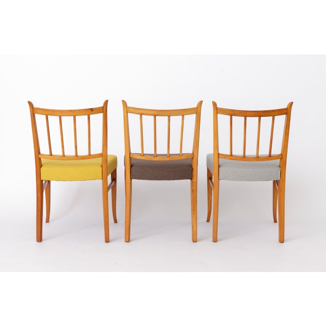Vintage Beech Dining Chairs, 1960s, Set of 4 For Sale - Image 3 of 12