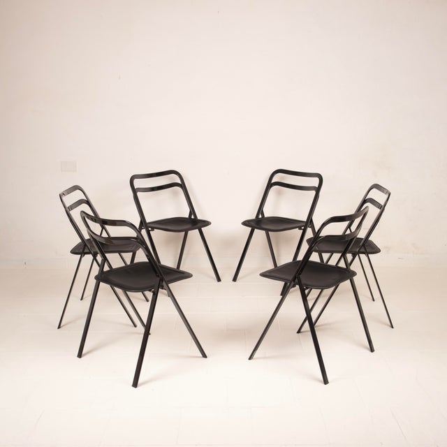 Metal Clio Chairs by Giorgio Cattelan for Cidue, 1970s, Set of 6 For Sale - Image 7 of 18