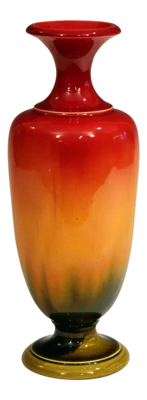 Antique Late 19th Century Ault Pottery English Arts & Crafts Vase in the Style of Christopher Dresser