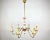 Vintage Ceramic & Gilt Brass Chandelier For Sale - Image 5 of 5
