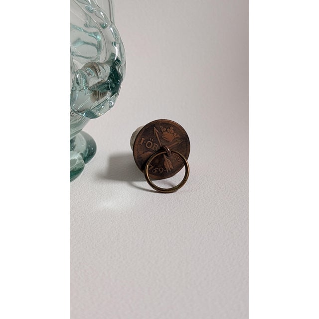 Mid-Century Modern 1940s Mid-Century Modern Swedish Ture Berglund Bottle With Stopper and Original Label For Sale - Image 3 of 7