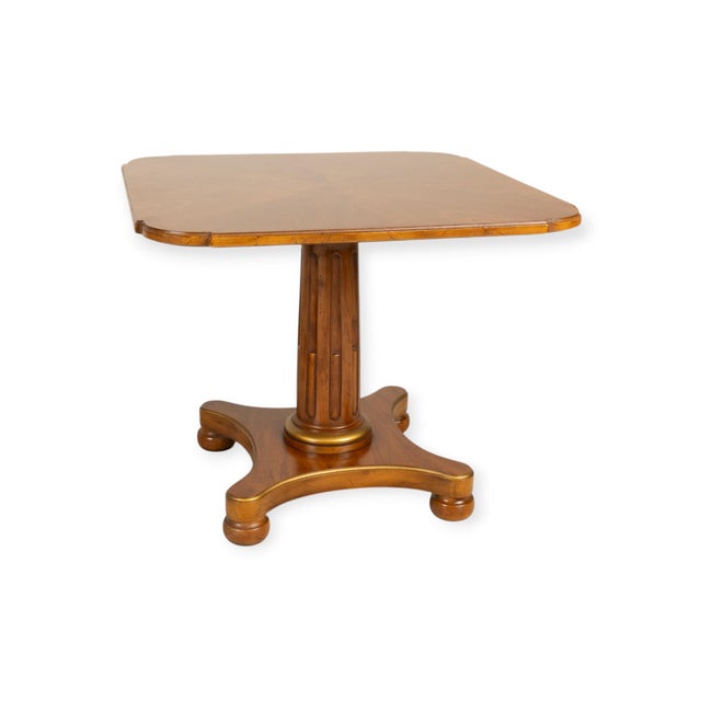 Neoclassical Pair of Vintage Henredon Neoclassical Column Pedestal Side Tables For Sale - Image 3 of 15