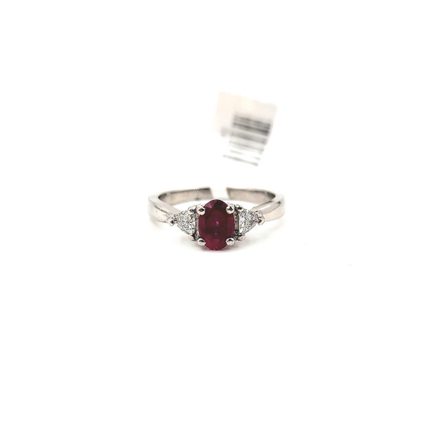 1.09 Ct Ruby & Diamond Ring Size 7 For Sale - Image 9 of 9