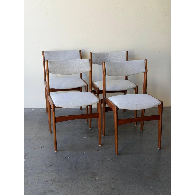 Wood Teak Dining Chairs in Style of Erik Buch Set of 4 Danish Mid Century Modern Scandinavian Vintage 1960s For Sale - Image 7 of 11