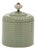 Ribbed Metal Canister with Lid 8"H For Sale
