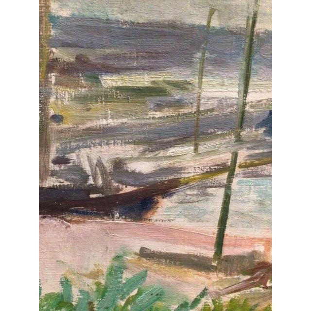 French Marina, 1930s, Oil Painting For Sale - Image 11 of 13