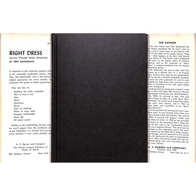 BACHARACH, Bert SIGNED on FFEP [125] pp. A. S. Barnes and Company, New York 1955 7 3/4" x 5 1"/2 Norman Garbo and Jesse...