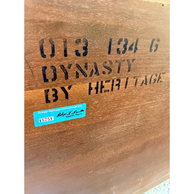 Vintage Chinoiserie Burled Walnut Sideboard Drexel Heritage Dynasty For Sale - Image 12 of 12
