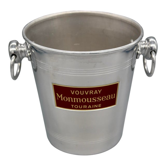 Vintage French Champagne Ice Bucket — Monmousseau Vouvray, Touraine, Made in France For Sale