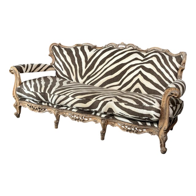 Vintage Zebra Printed Couch from Ralph Lauren For Sale