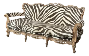 Vintage Zebra Printed Couch from Ralph Lauren