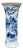 Chinese Blue and White Porcelain Sleeve Vase with Warriors and Military Procession For Sale