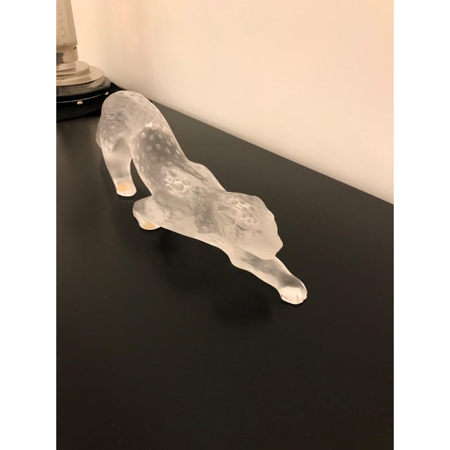 Mid 20th Century Lalique Frosted Crystal Zeila Panther For Sale - Image 5 of 12