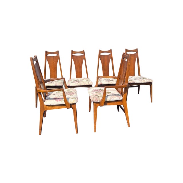 Vintage Broyhill Brasilia Style Dining Chairs Six Set Mid Century Modern Design No tags. Great modern design. 2...