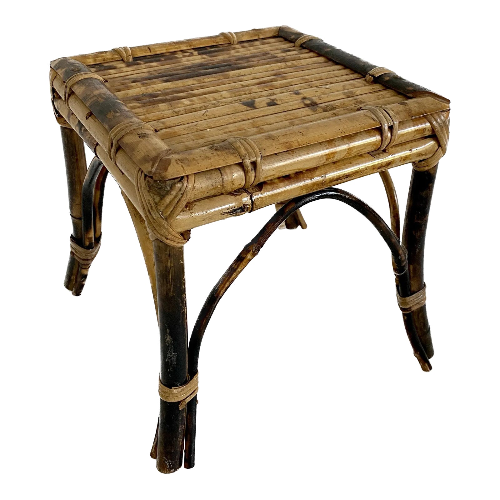 Tortoiseshell Bamboo Plant Stand Riser Chairish