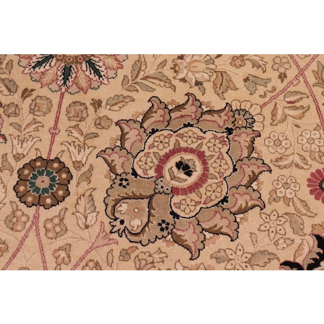 Elegant Pak-Persian Beige/Black Wool Rug - 9'1'' X 12'6'' For Sale In New York - Image 6 of 9