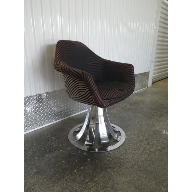 1970's Mod Woodard Style Tulip Office Chair For Sale In Miami - Image 6 of 9