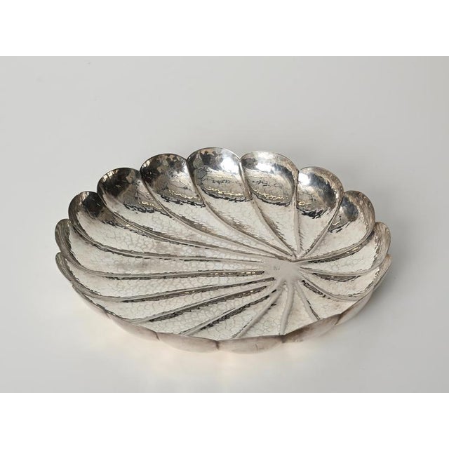 Metal Large Handmade Hammered Silver Centerpiece Bowl attributed to Renzo Cassetti, Italy, 1970s For Sale - Image 7 of 14