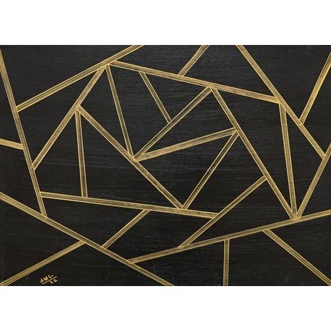 Early 21st Century Anna Maria Caboni, Golden Black, 2022, Acrylic For Sale - Image 5 of 5