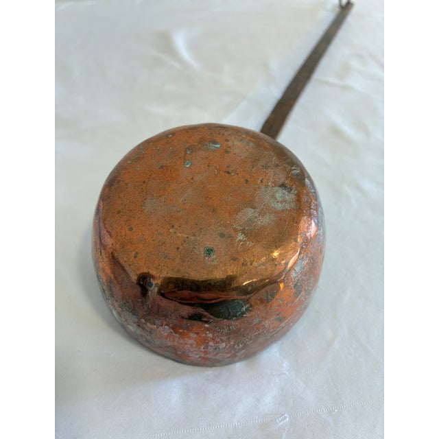 Antique Hand Hammered Copper Ladle With Hanging Loop For Sale In Oklahoma City - Image 6 of 11
