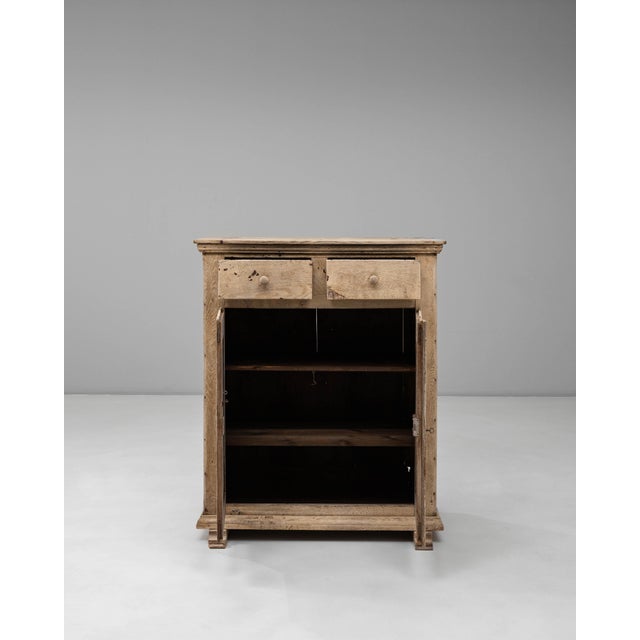 19th Century German Oak Buffet With Two Drawers For Sale - Image 4 of 18