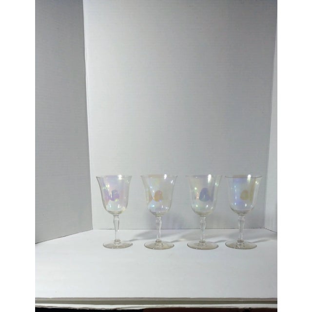 Vintage Iridescent Wine Glasses Set of 4 Chairish