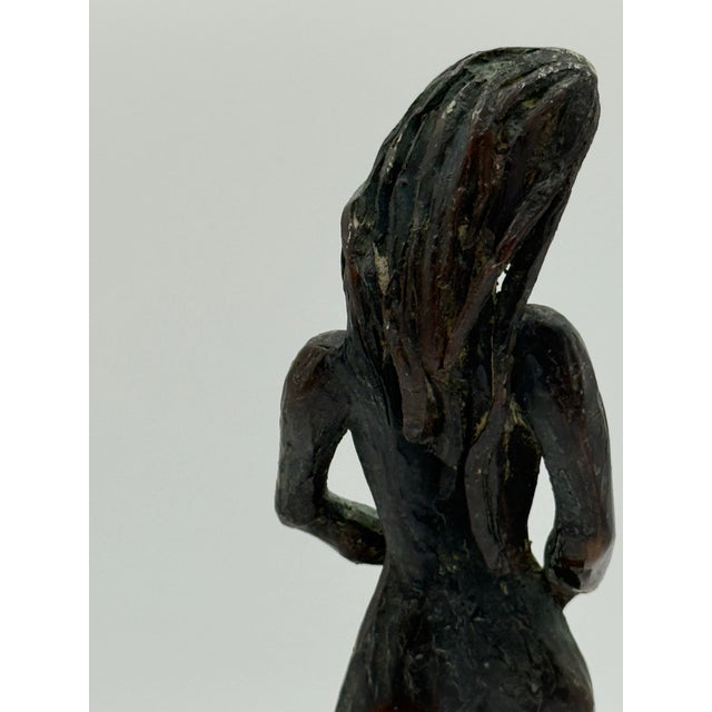Vintage MCM Brutalist Bronze Sculpture For Sale - Image 9 of 12