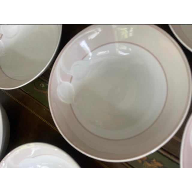 1950s Chloe Paris Fleuron Pink 6 1/8” Bowls Hutschenreuther - Set of Eleven (11) For Sale - Image 9 of 9