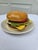 Vintage Ceramic Hamburger Coaster Set With Saucer - 8 pcs For Sale - Image 4 of 14